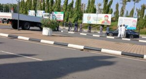 Police Containing the Protest in Abuja