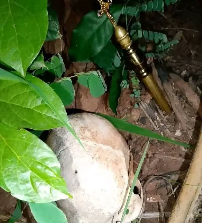 Police investigate ritual site