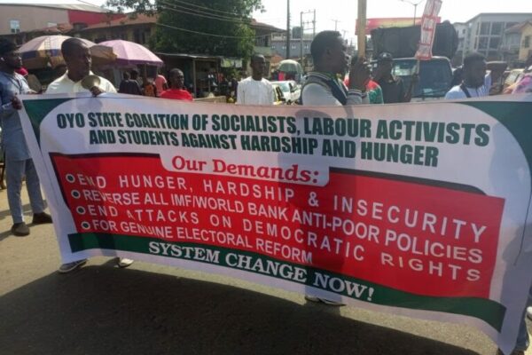 Protesters in oyo