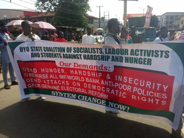 Protesters in oyo